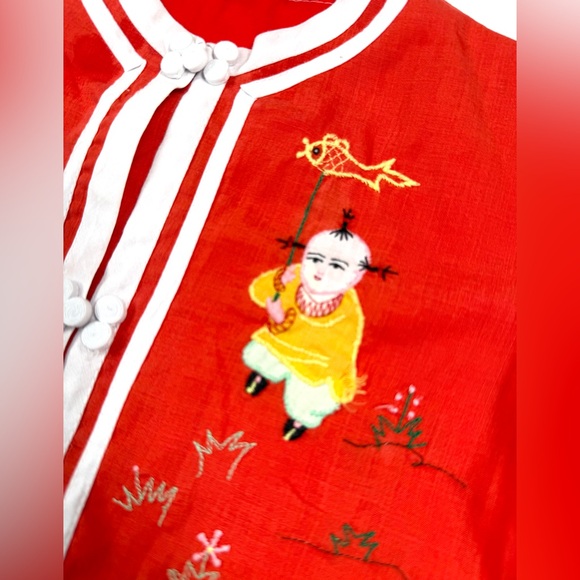 CAMELLIA LIU VINTAGE Toddler Embroidered Festival Jackets 2 Chinese Traditional - Picture 5 of 16